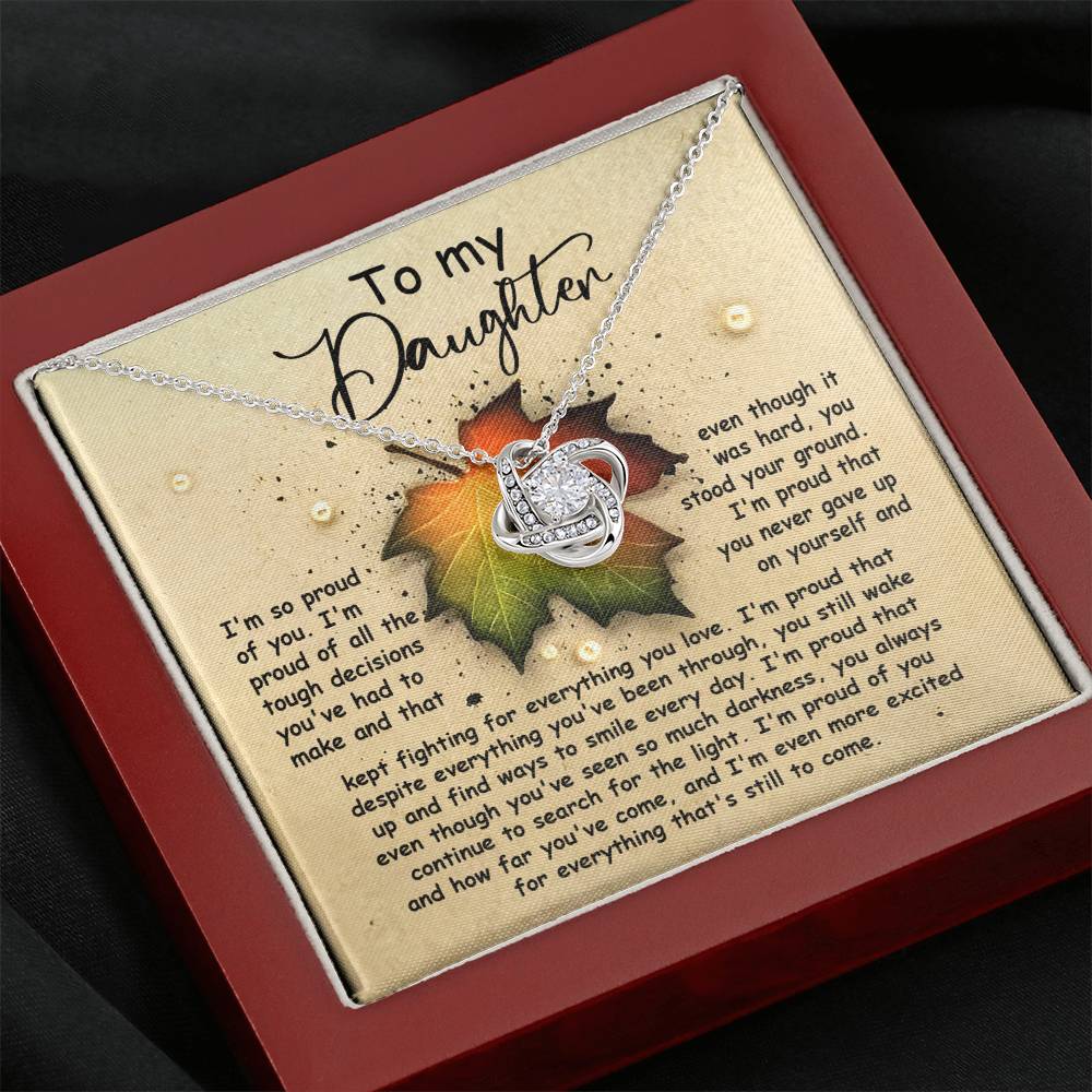 Daughter Stood Your Ground Love Knot Necklace