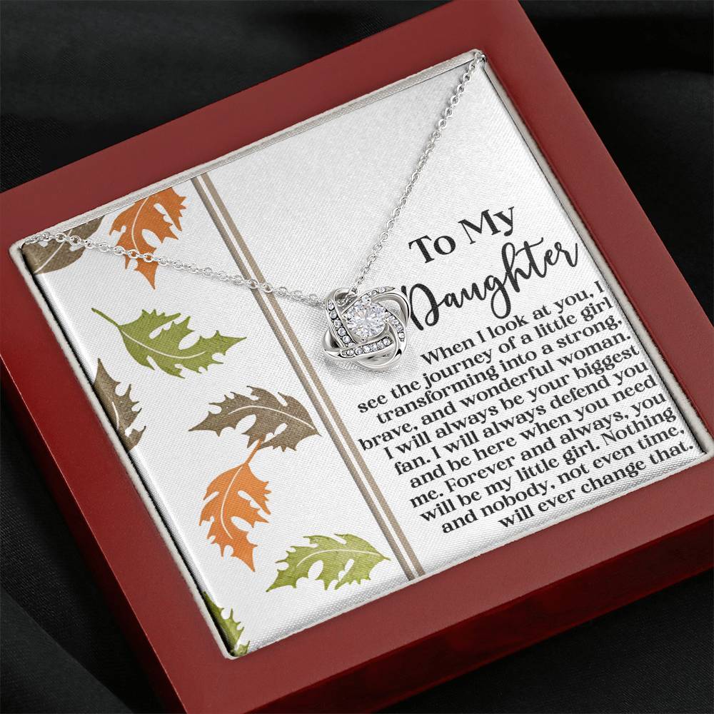 Daughter Biggest Fan Love Knot Necklace