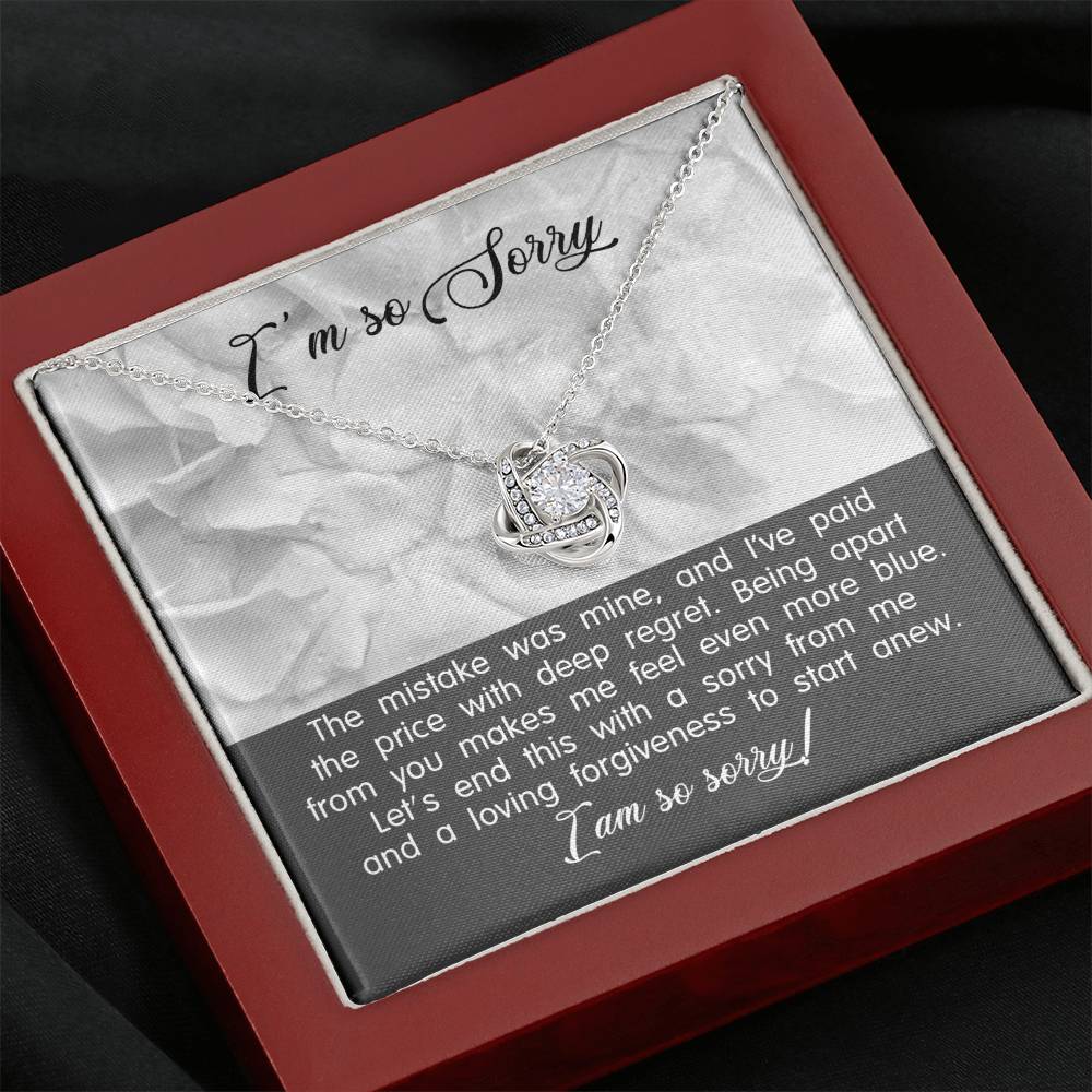 Sorry With Deep Regret Love Knot Necklace