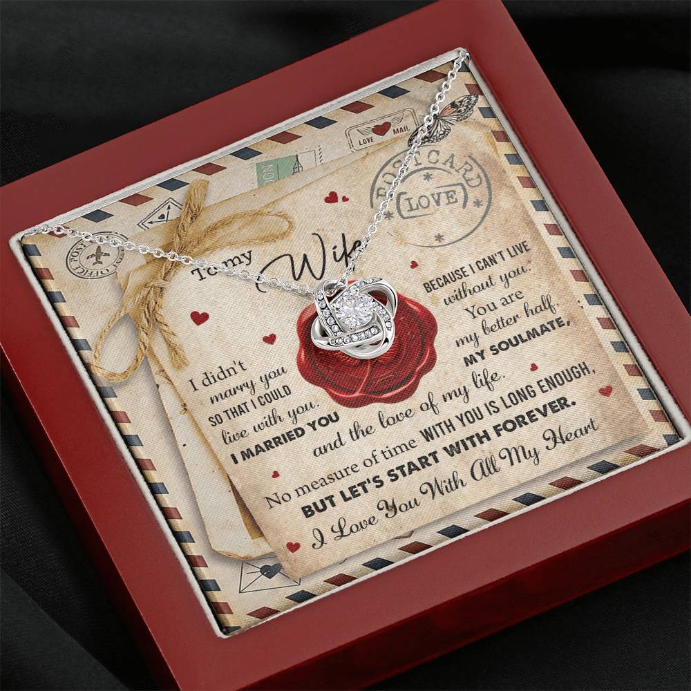 Wife Marry You Love Knot Necklace
