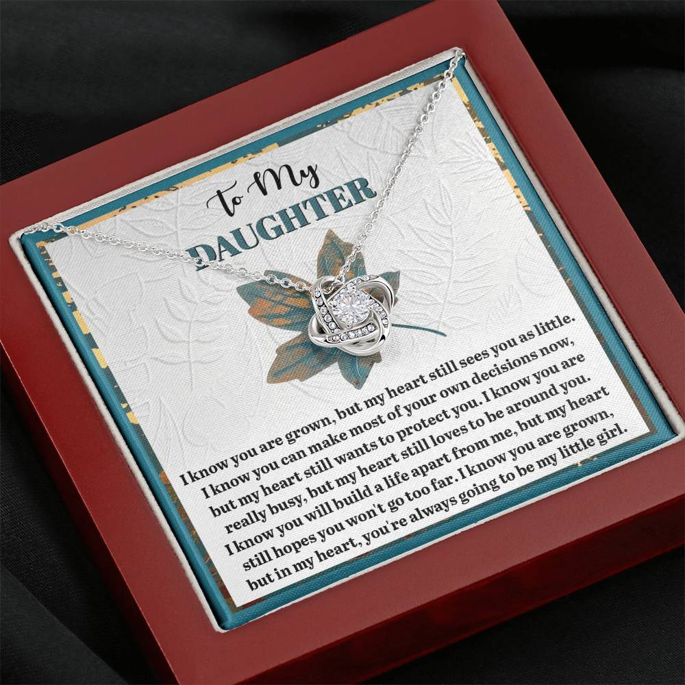 Daughter Go Too Far Love Knot Necklace