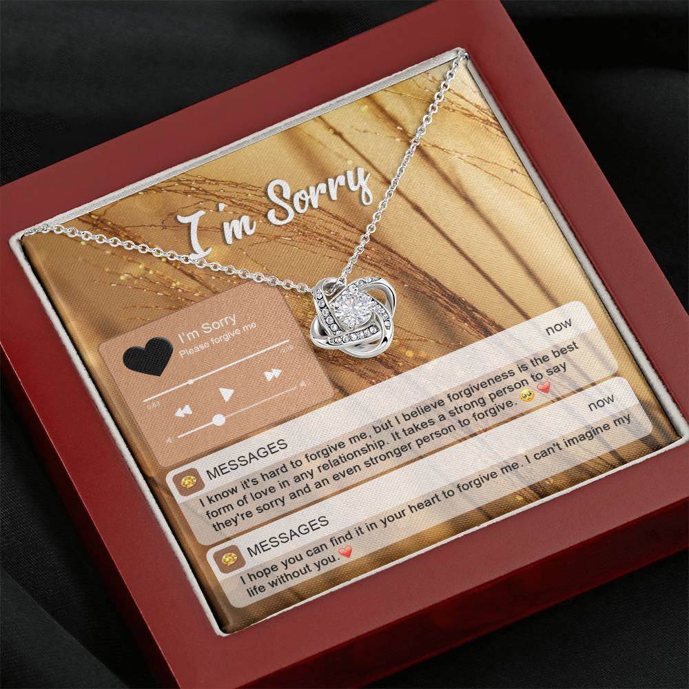 Sorry Person To Forgive Love Knot Necklace