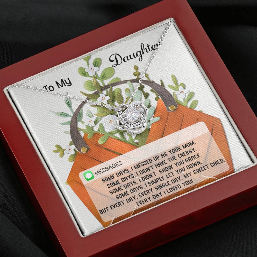 Daughter Show You Grace Love Knot Necklace