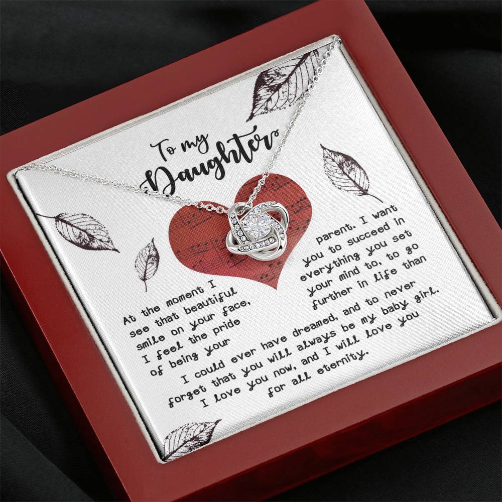 Daughter On Your Face Love Knot Necklace