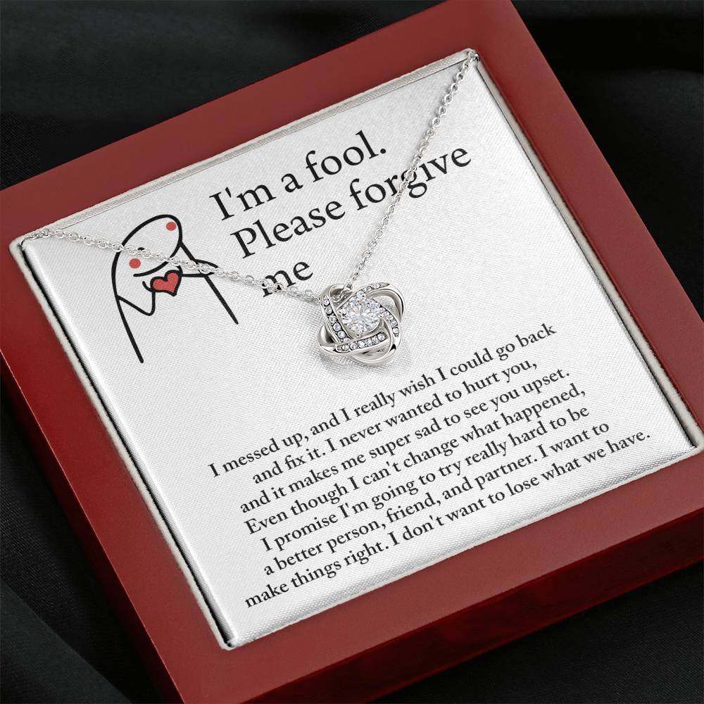 Sorry Make Things Right Love Knot Necklace