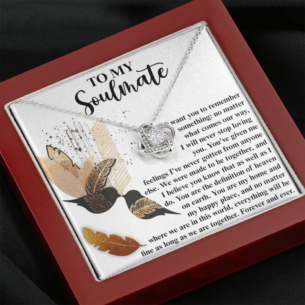 Soulmate Given Me Feelings Love Knot Necklace