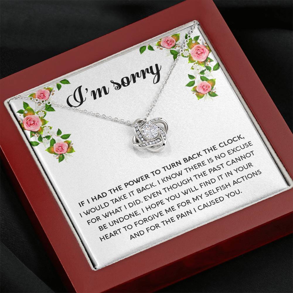 Sorry Make It Right Love Knot Necklace