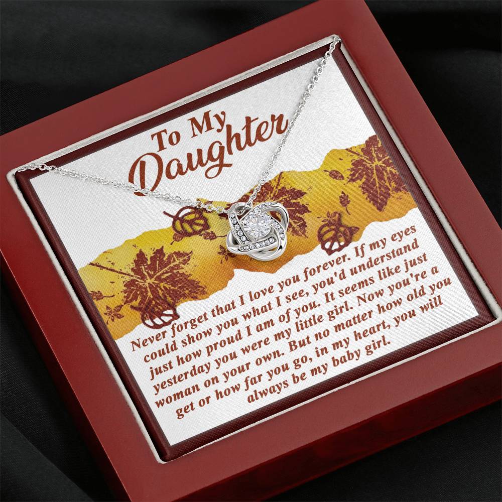 Daughter On Your Own Love Knot Necklace