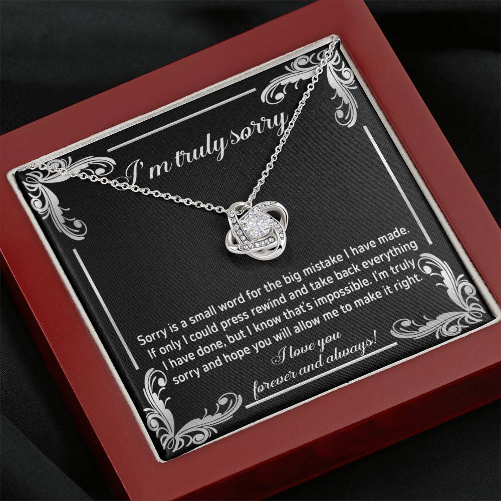 Sorry Make It Right 2 Love Knot Necklace