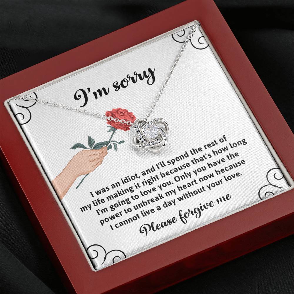 Sorry Making It Right Love Knot Necklace
