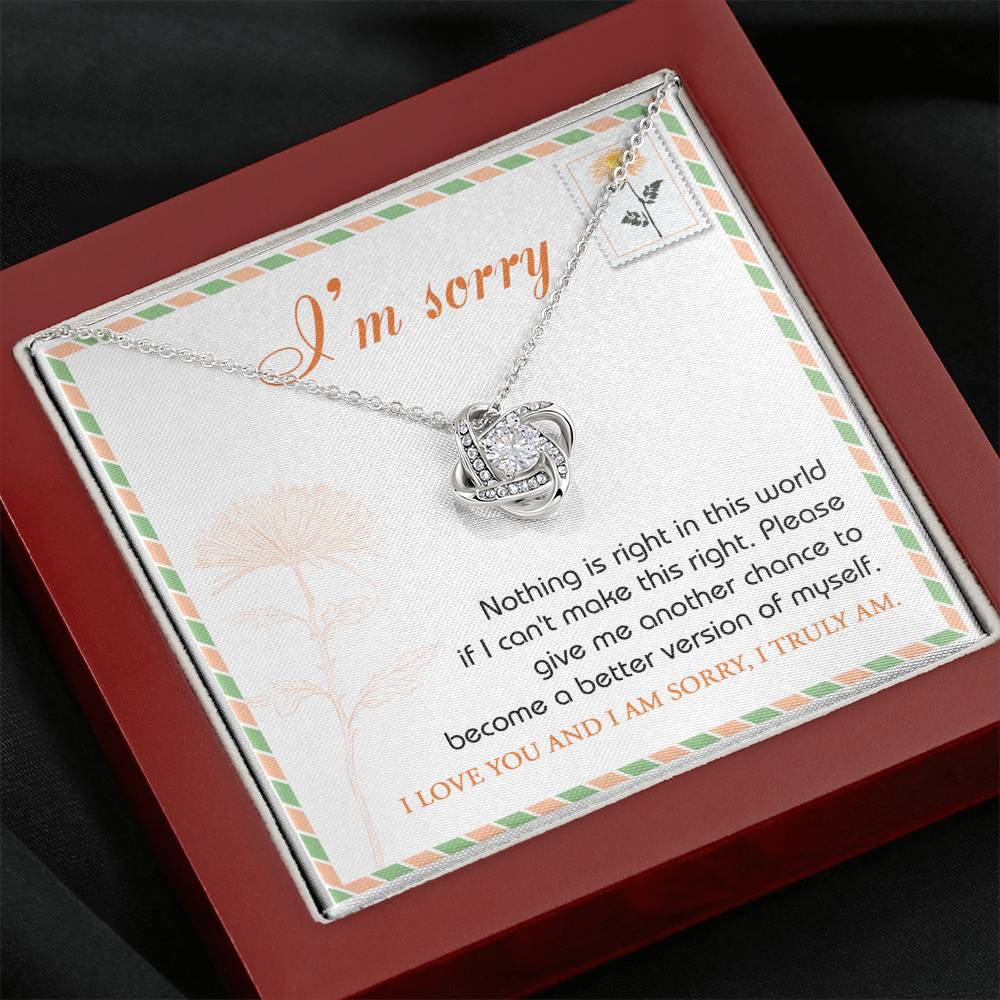 Sorry Another Chance Love Knot Necklace