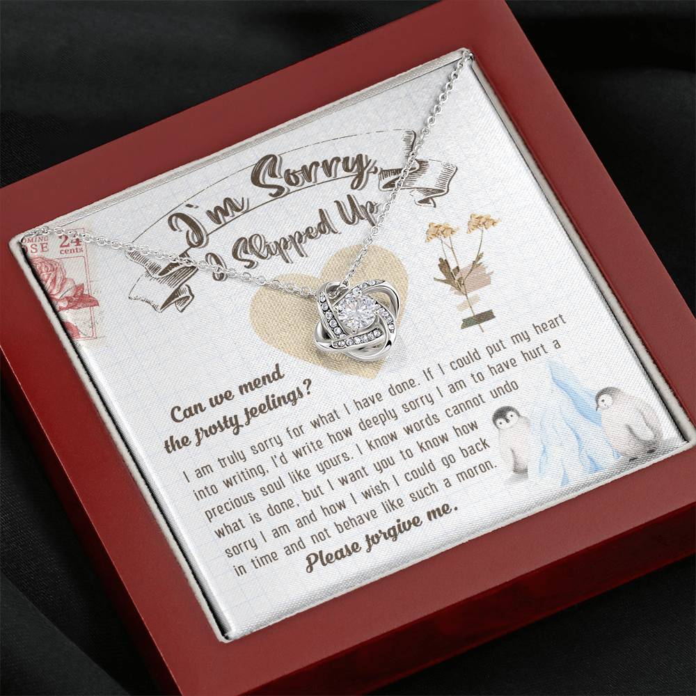 Sorry Precious Soul Love Knot Necklace