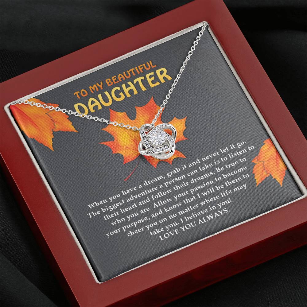 Daughter To Their Heart Love Knot Necklace