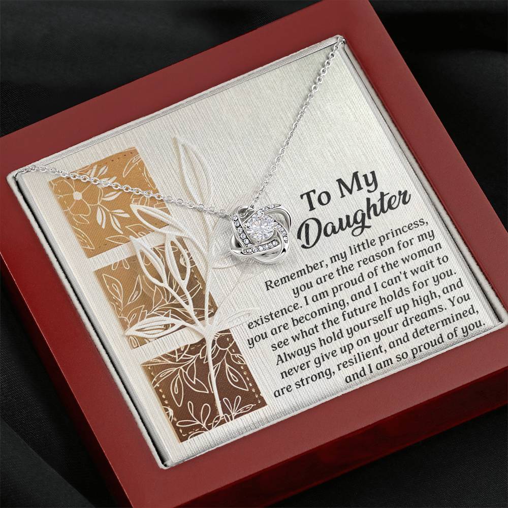 Daughter Holds For You Love Knot Necklace