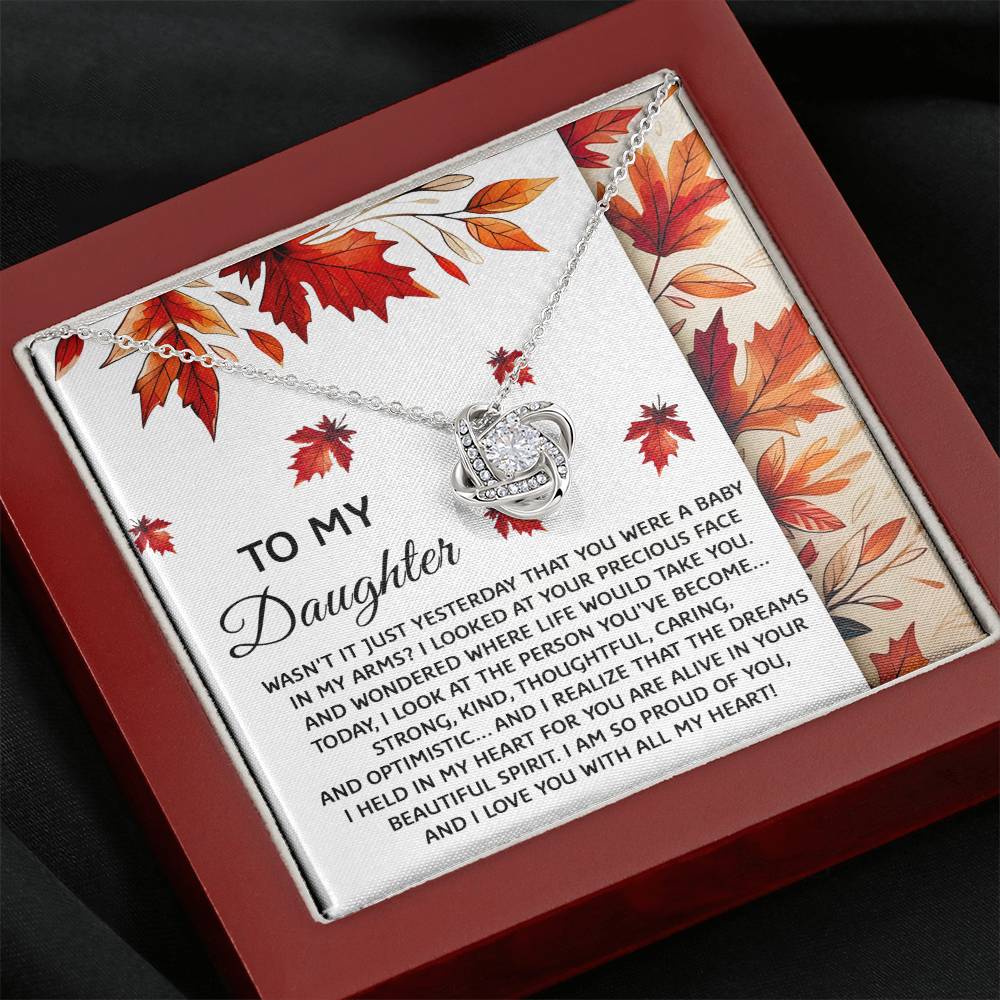 Daughter Were A Baby Love Knot Necklace