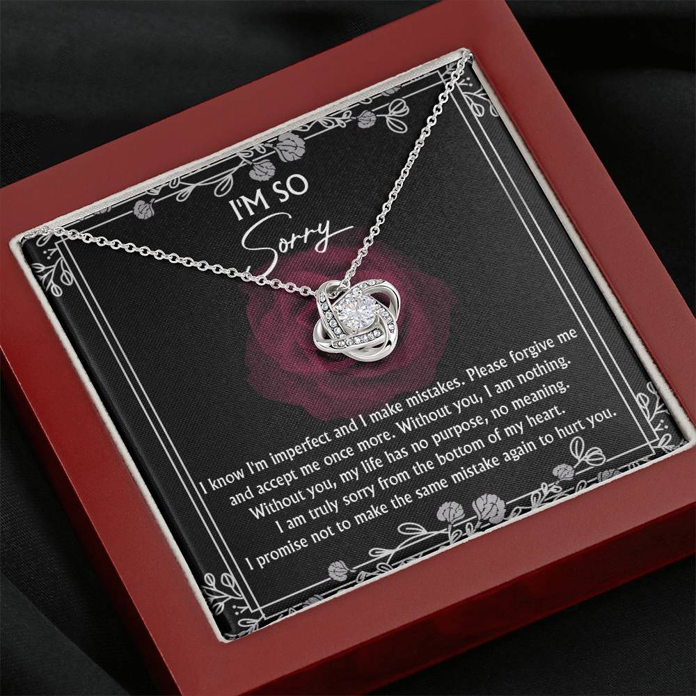 Sorry I Am Nothing Love Knot Necklace
