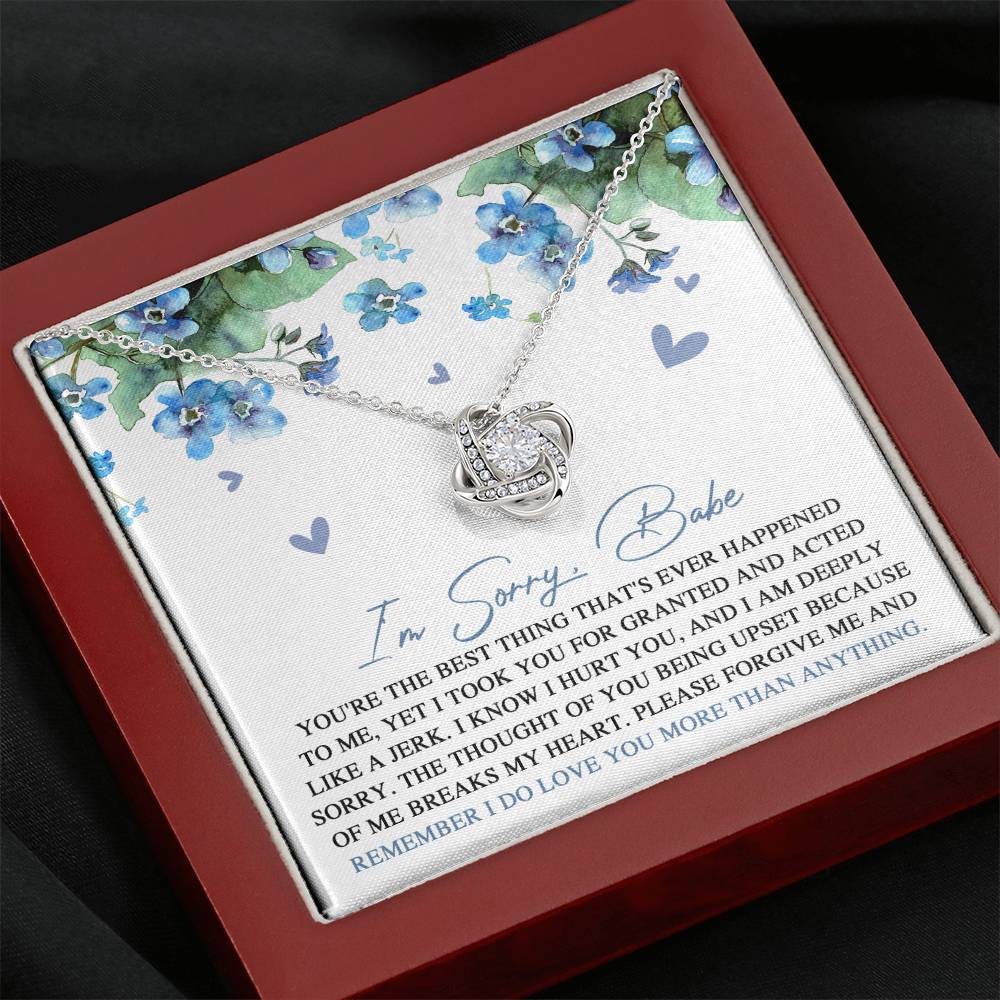 Sorry More Than Anything Love Knot Necklace