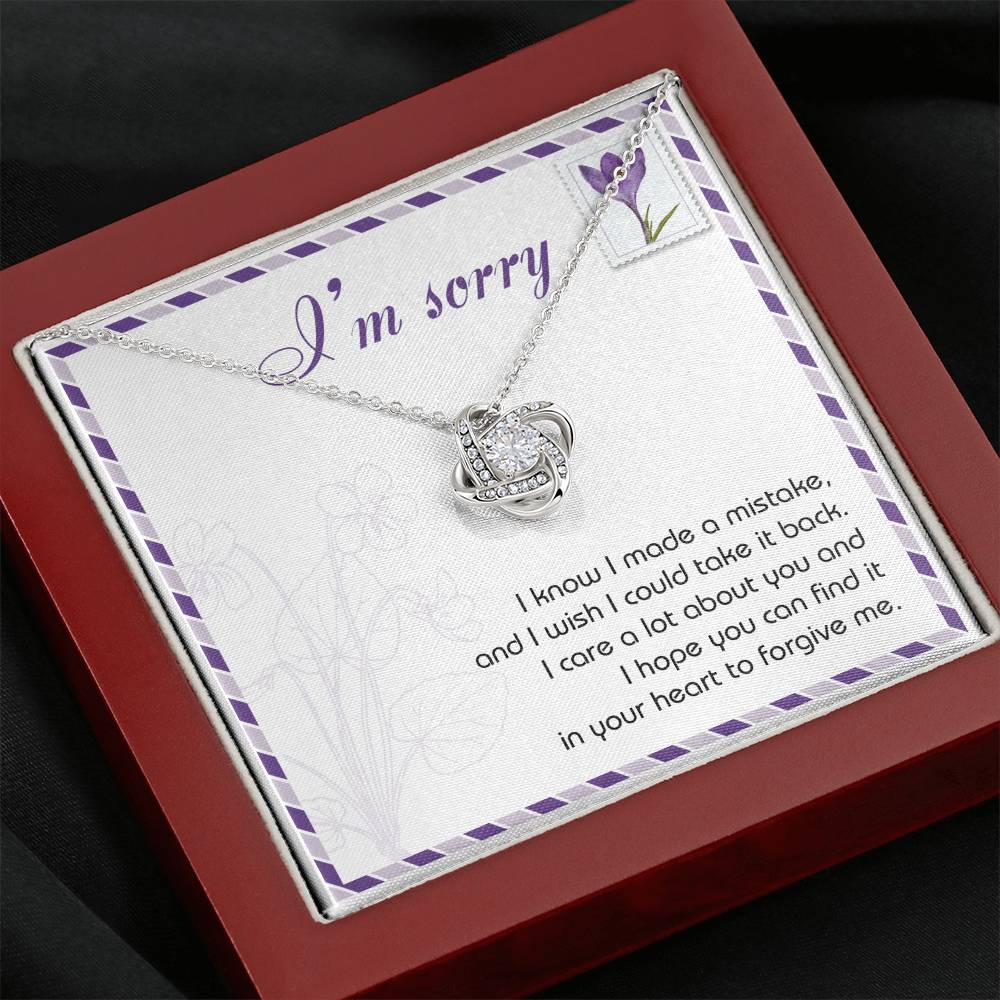 Sorry Take It Back Love Knot Necklace