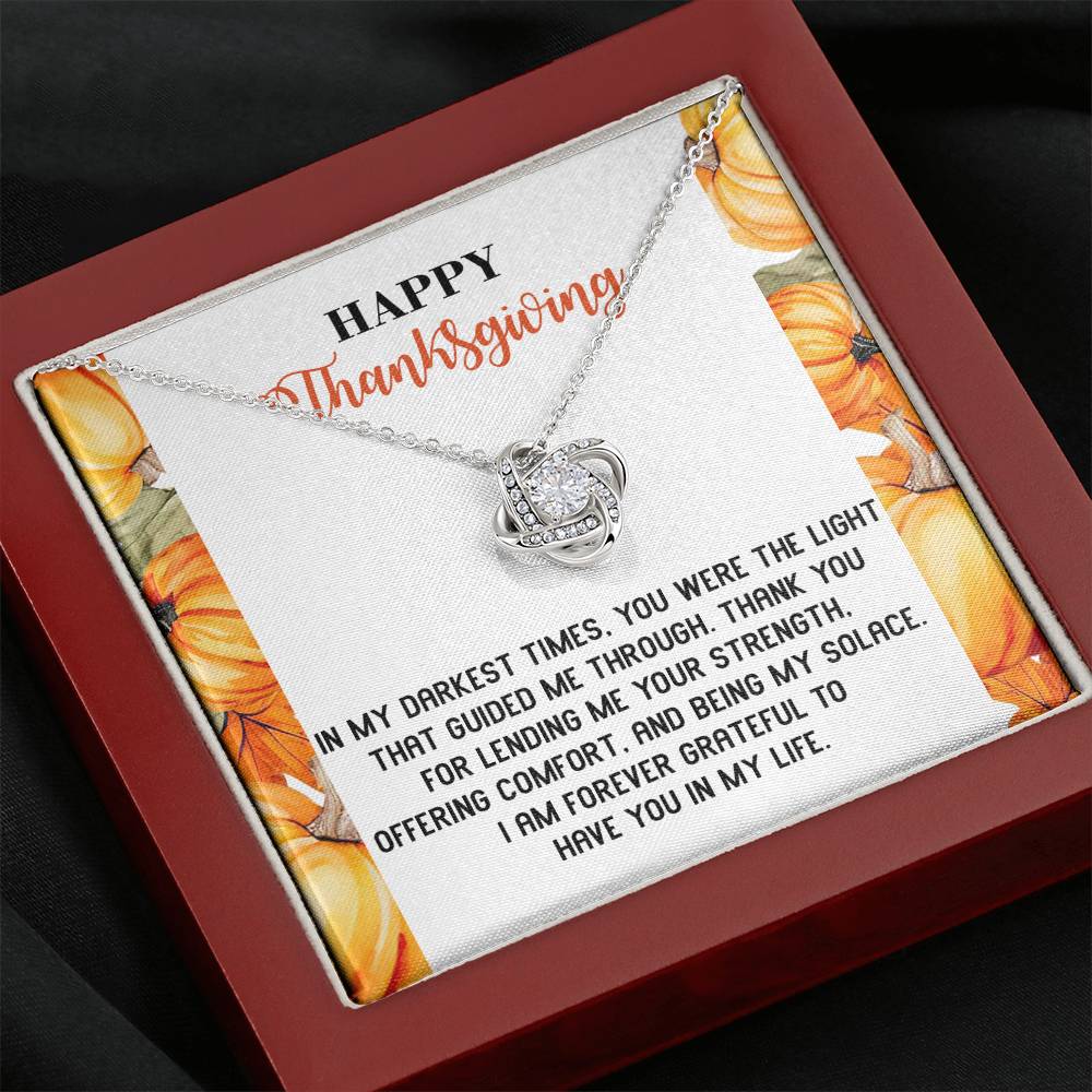 Thanksgiving Guided Me Through Love Knot Necklace