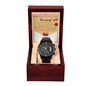 Sorry Breaks My Heart Black Chronograph Watch