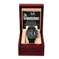 Groomsman Job Description Black Chronograph Watch