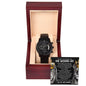 Husband By Your Side Black Chronograph Watch