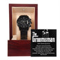 Groomsman Job Description Black Chronograph Watch