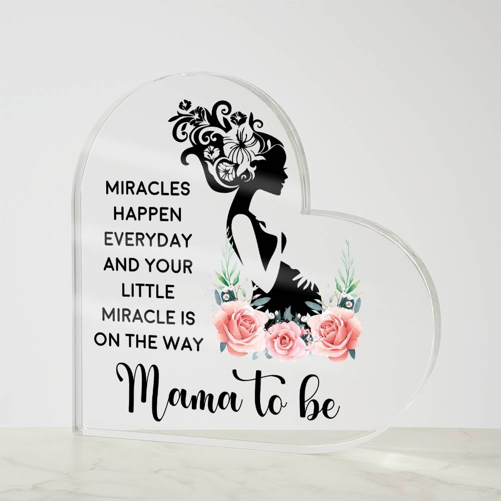 Mama To Be Acrylic Heart