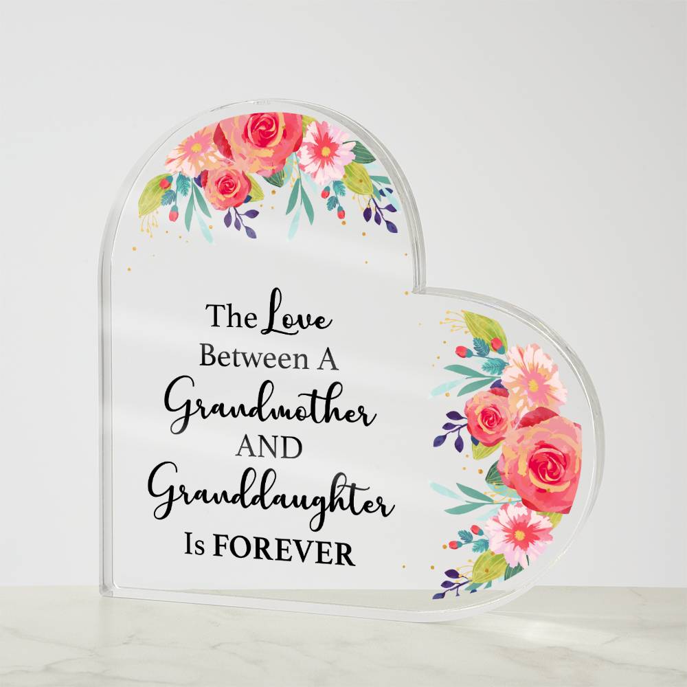 Love Gift for Grandmother Acrylic Heart