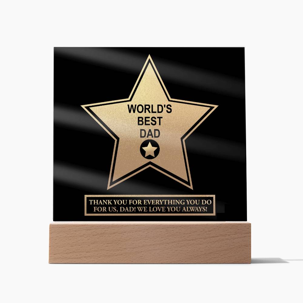Dad Worlds Best Dad - Acrylic Square