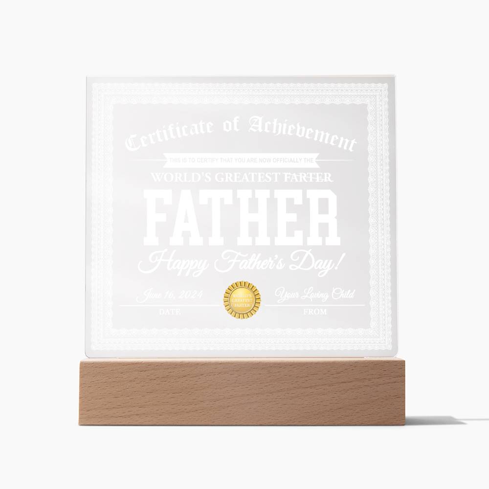 Dad Worlds Greatest Farter - Acrylic Square