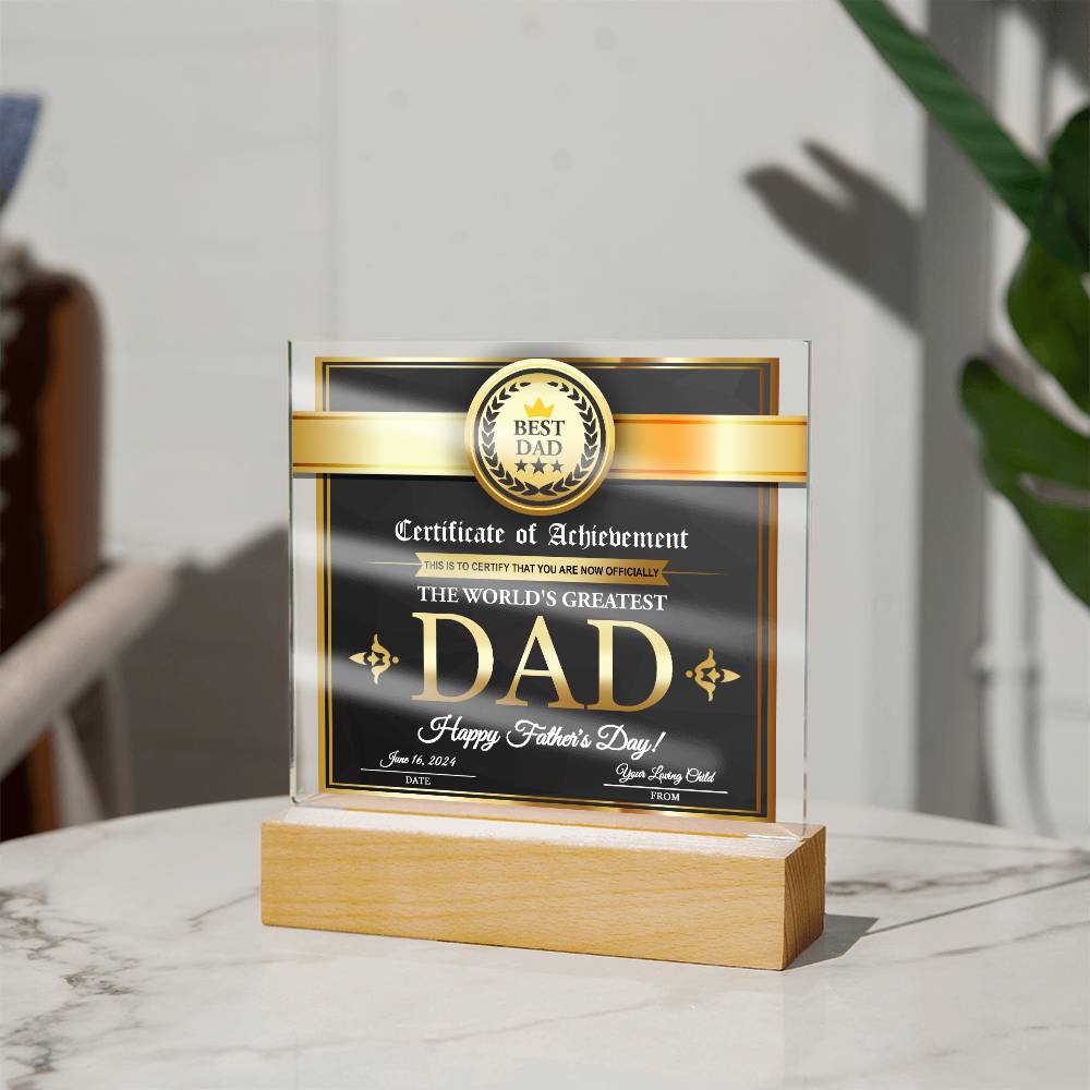 Dad Your Loving Child - Acrylic Square