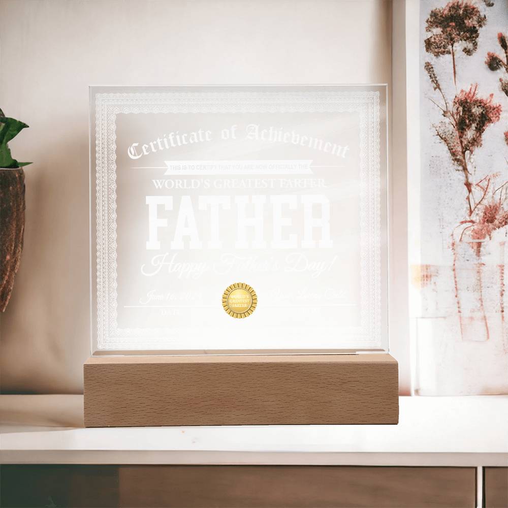 Dad Worlds Greatest Farter - Acrylic Square