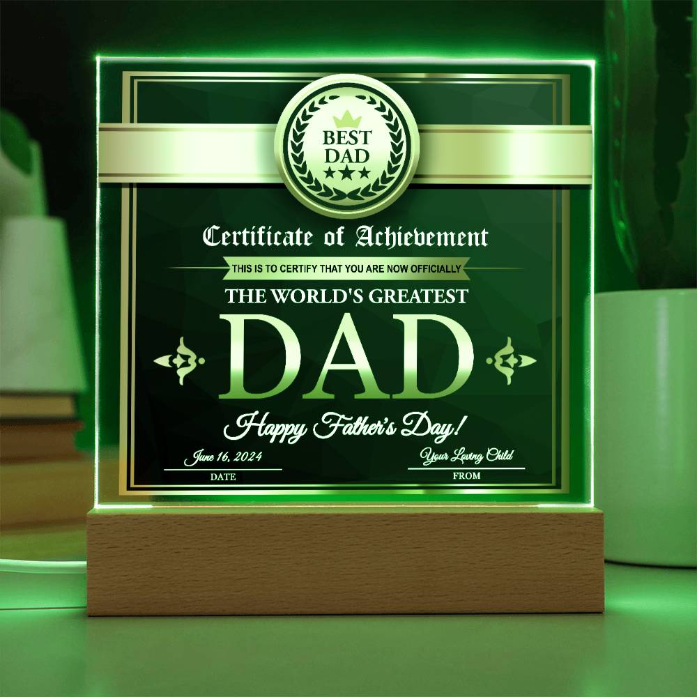 Dad Your Loving Child - Acrylic Square