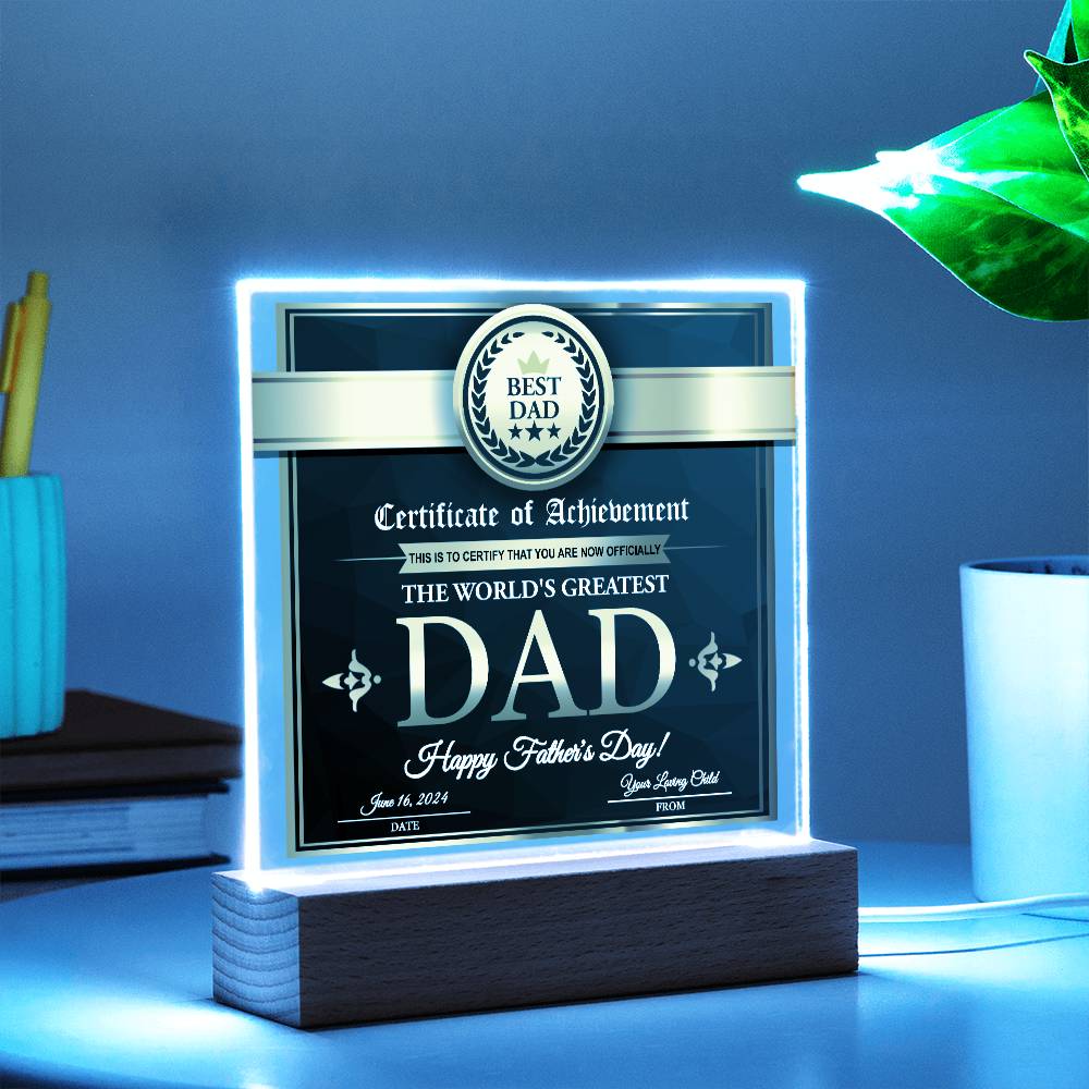 Dad Your Loving Child - Acrylic Square
