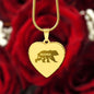 Mama Bear Engraved Heart Necklace