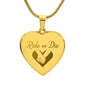 Ride or die Engraved Heart Necklace
