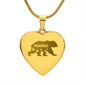 Mama Bear Engraved Heart Necklace