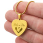 Ride or die Engraved Heart Necklace