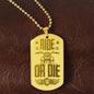 Ride or Die Engraved Dog Tag Necklace
