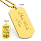 Thanks for being my Engraved Dog Tag Necklace