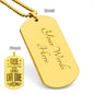 Ride or Die Engraved Dog Tag Necklace
