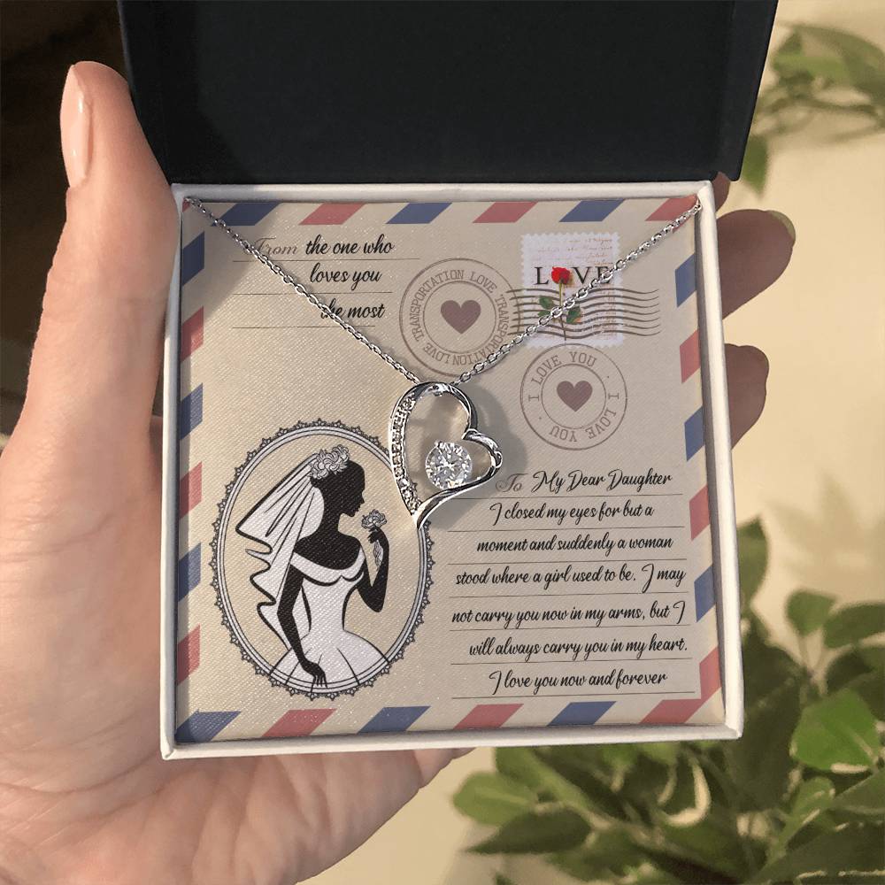 Daughter Wedding In My Arms Forever Love Necklace