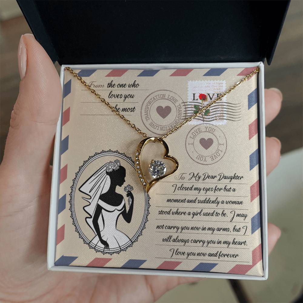 Daughter Wedding In My Arms Forever Love Necklace