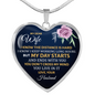 My Dear Wife Heart Pendant