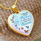 Hold You In Heaven Butterflies Luxury Heart Necklace