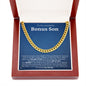 Bonus Son Gift Of Life Blue Cuban Link Chain