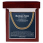 Bonus Son Forever Cherish Darkblue Cuban Link Chain