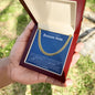 Bonus Son Gift Of Life Blue Cuban Link Chain