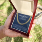 Bonus Son Forever Cherish Darkblue Cuban Link Chain